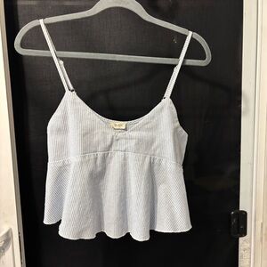 Brandy Melville John Galt Light Blue White Striped Camisole Top